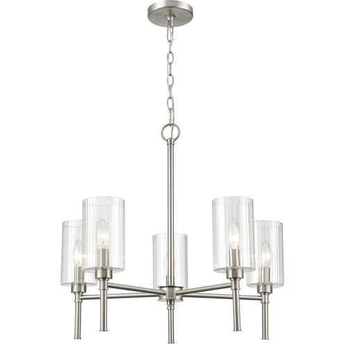 Chastine 5 Light 22 inch Brushed Nickel Chandelier Ceiling Light